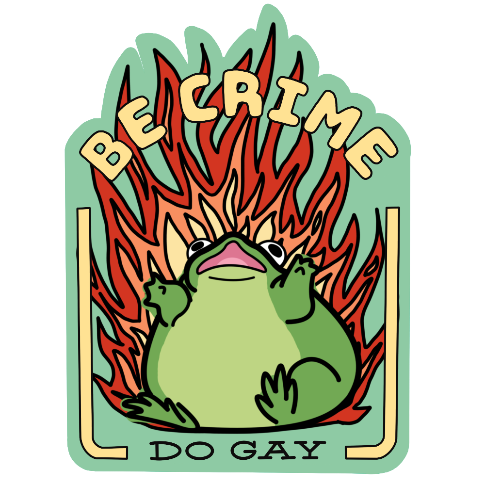 Be Crime Do Gay Frog Sticker