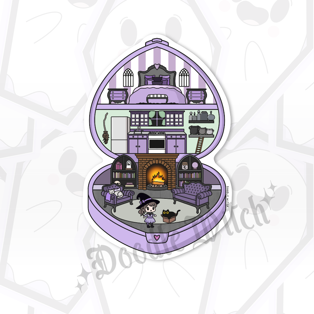 Witch House Polly Pocket Sticker