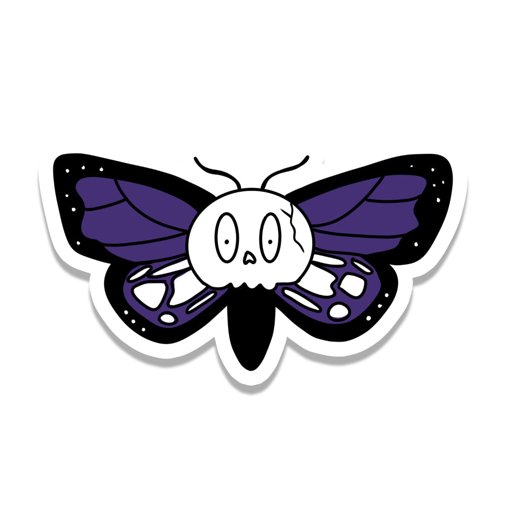 Skull Butterfly Vinyl Sticker