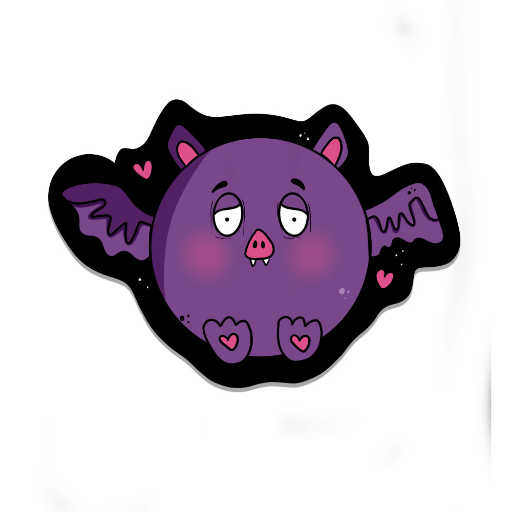 Cute Round Bat Vinyl Sticker