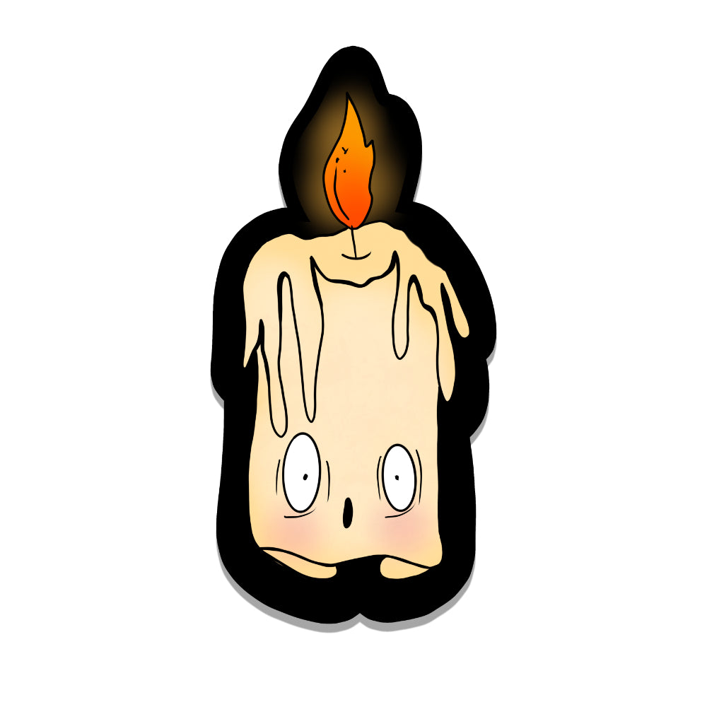 Spooky Candle Boy Vinyl Sticker