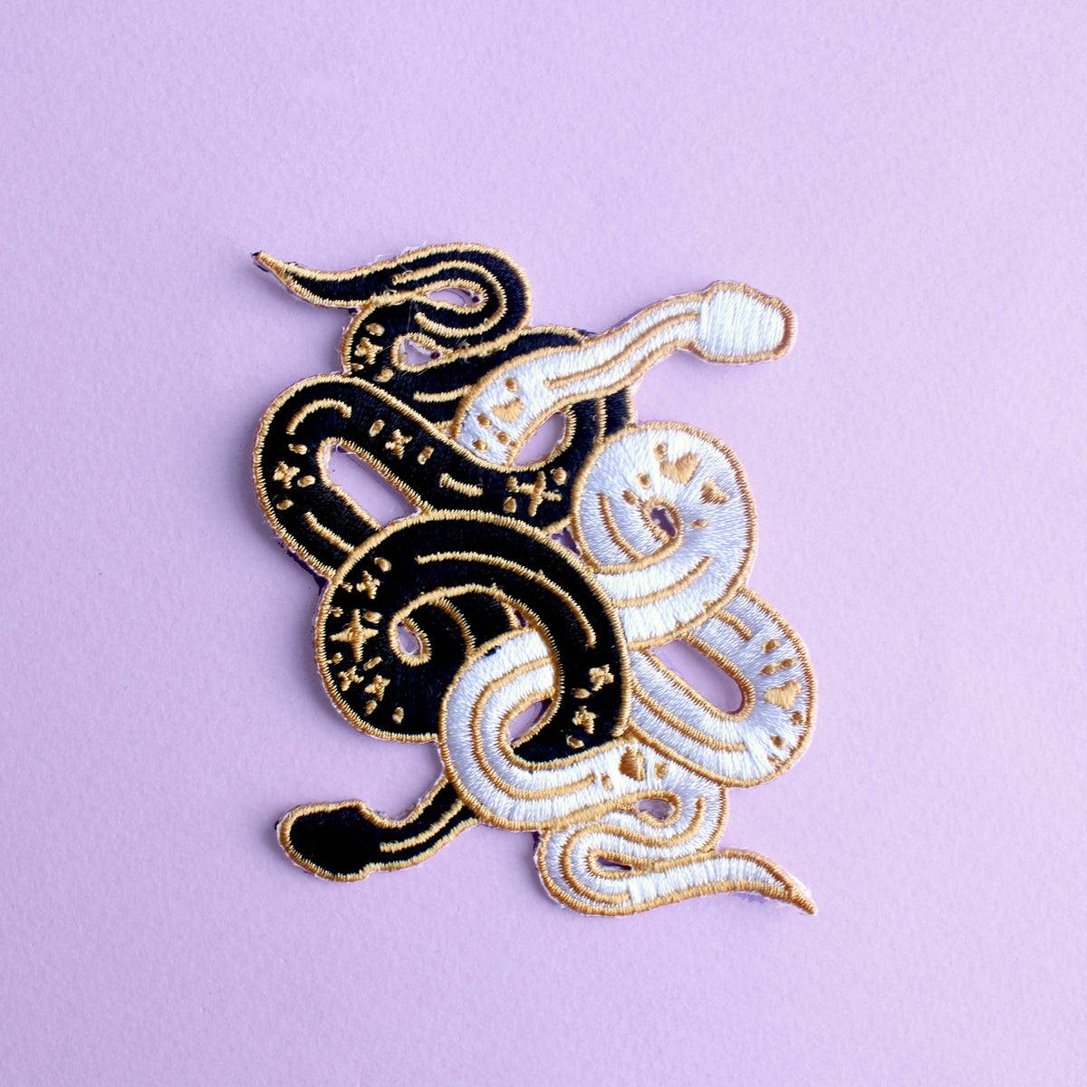 Snakes Embroidered Iron-On Patch