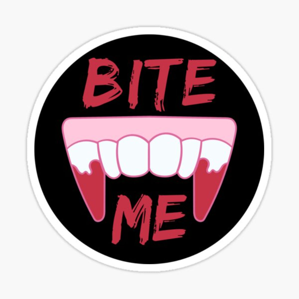 Bite Me Vinyl Sticker