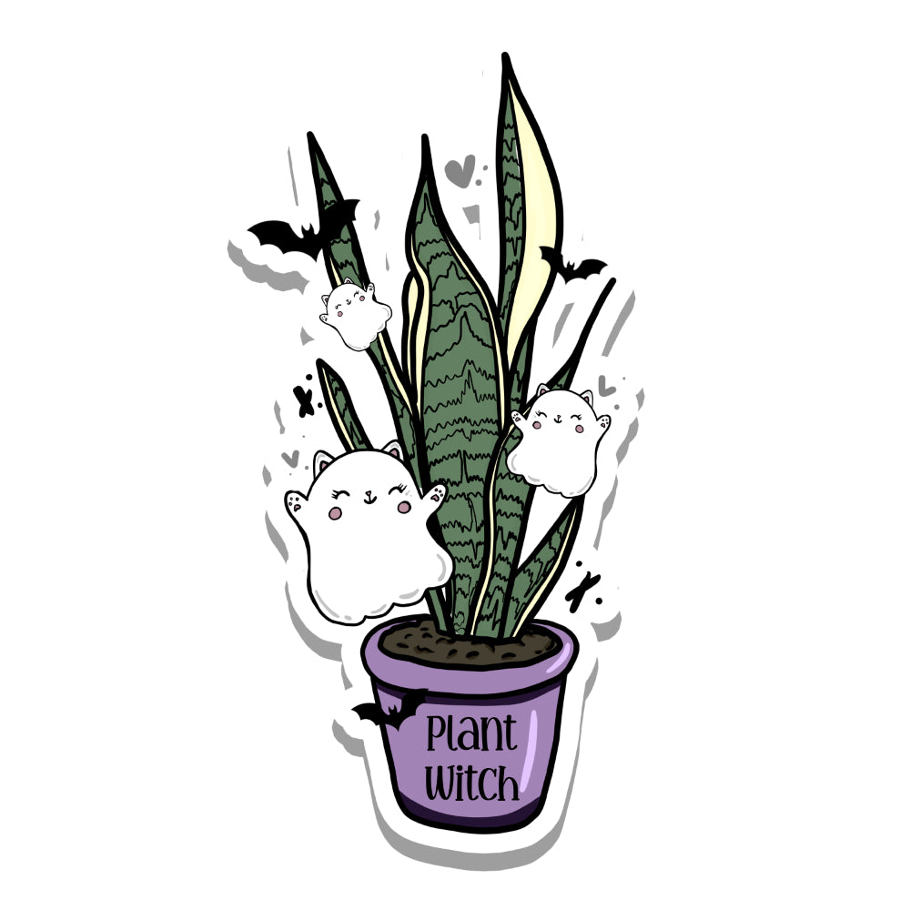 Plant Witch Vinyl Sticker