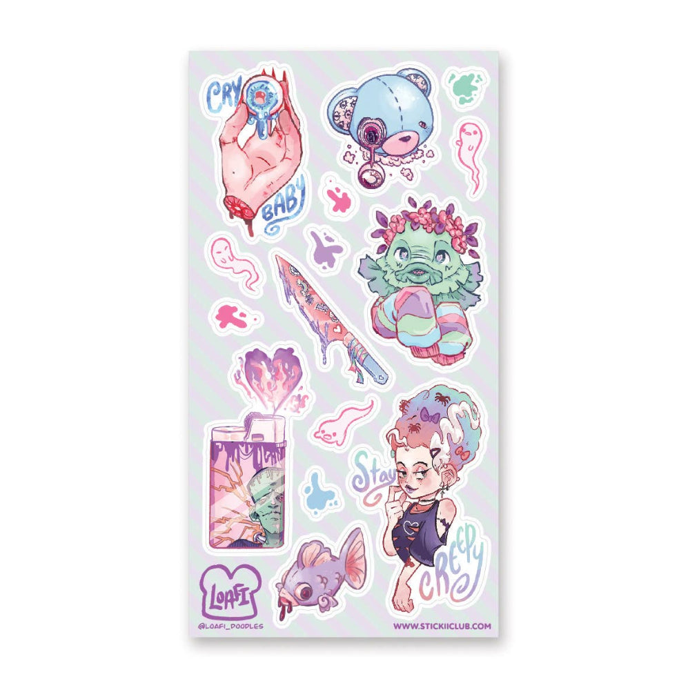 Sweet Creatures of the Night 2 Sticker Sheet