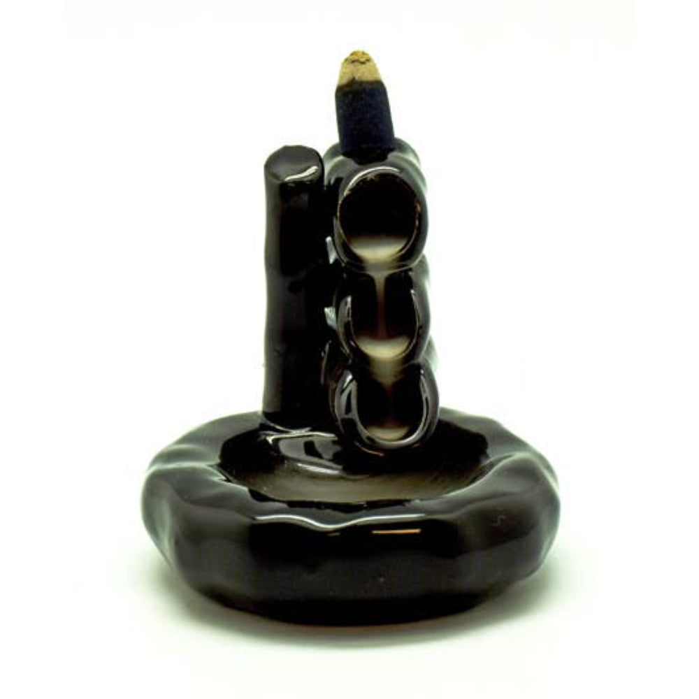 Black Ceramic Steps Backflow Burner