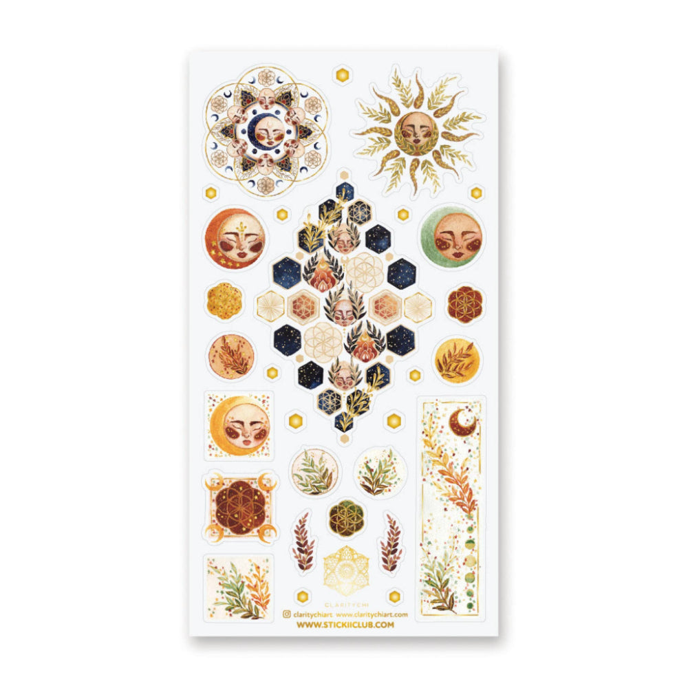 Organic Form Meditation Sticker Sheet