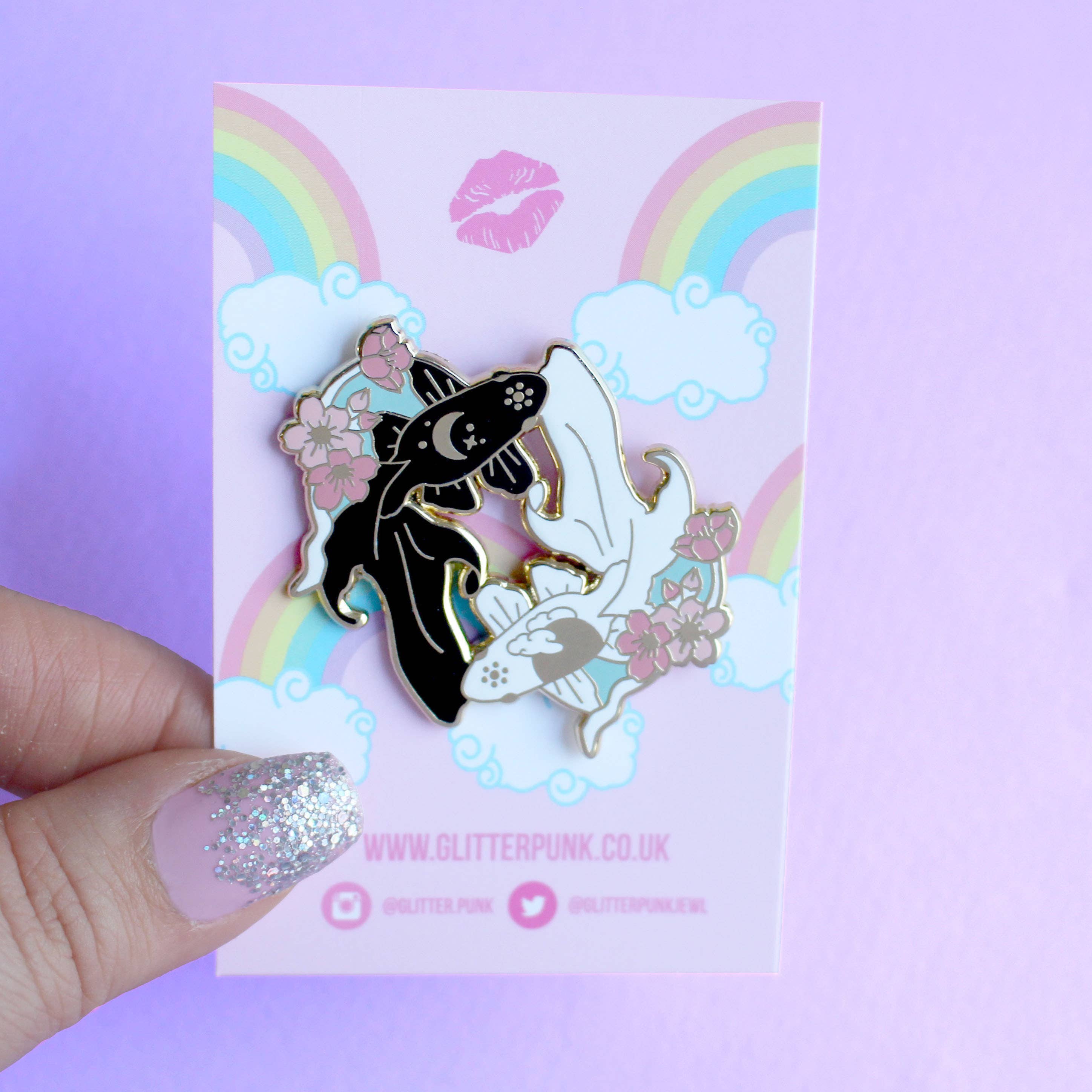 Circling Fish Enamel Pin