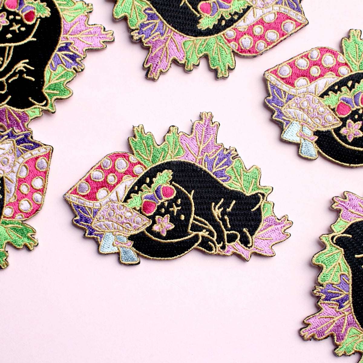 Fall Cat Embroidered Patch