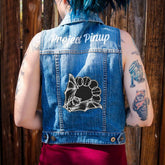 Lunar Phase Bat Iron On Patch