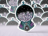 Spooky Gumball Machine Sticker, Halloween Stickers