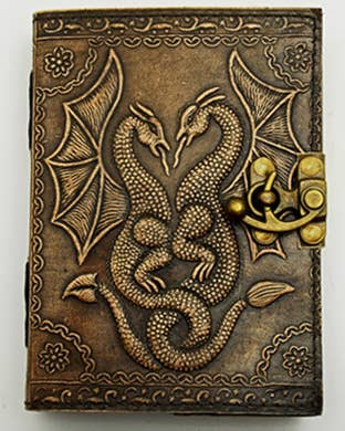Dragon Pair Embossed Leather Journal