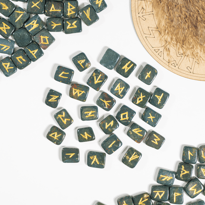 Futhark Rune Set Bloodstone
