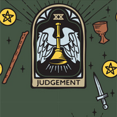 Tarot Nouveau Judgement Crew Socks