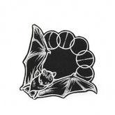 Lunar Phase Bat Iron On Patch