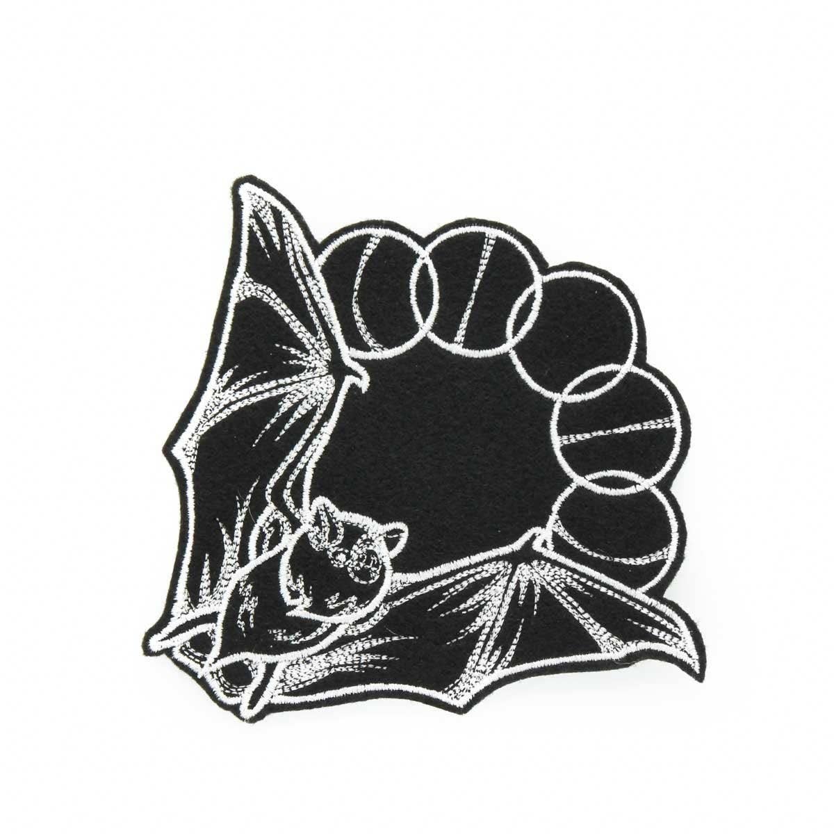 Lunar Phase Bat Iron On Patch