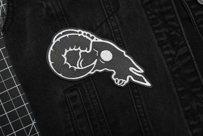 Ram Skull Iron-On Patch