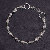 Skull Head Metal Chain Belt