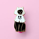Ghost Costume Cat Enamel Pin