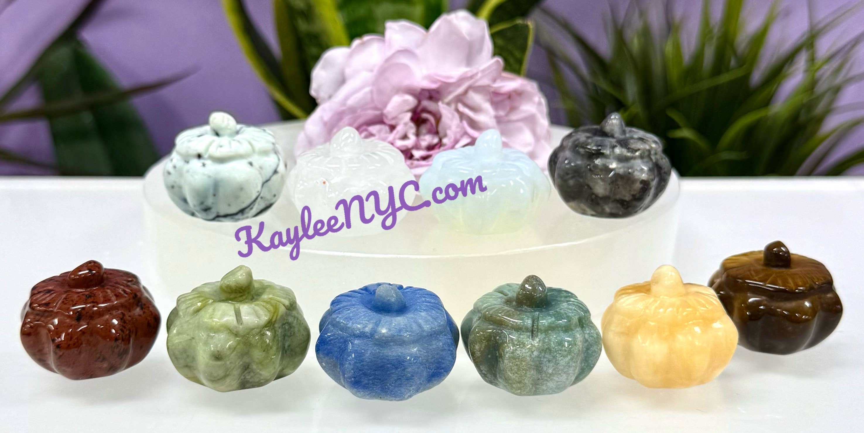 Assorted Stone Pumpkins