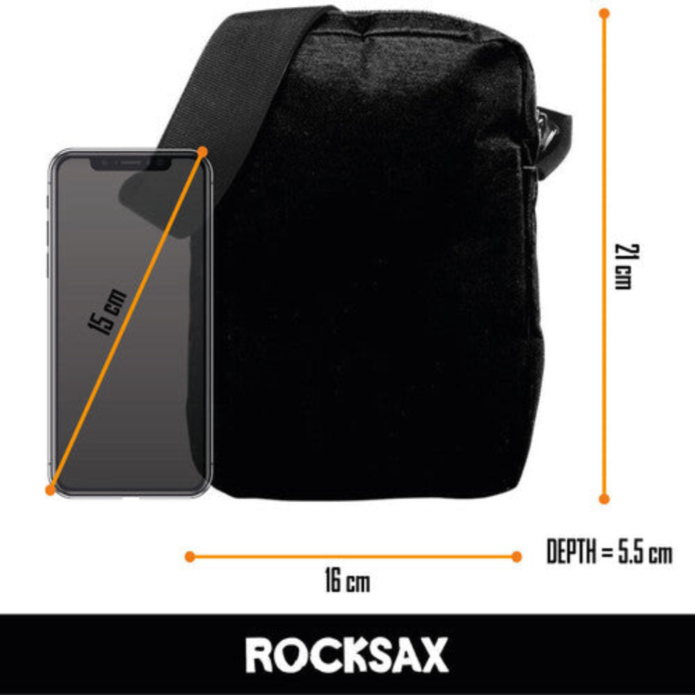 Sleep Token - Grunge Logo - Crossbody Bag with Stash Pockets (Black)