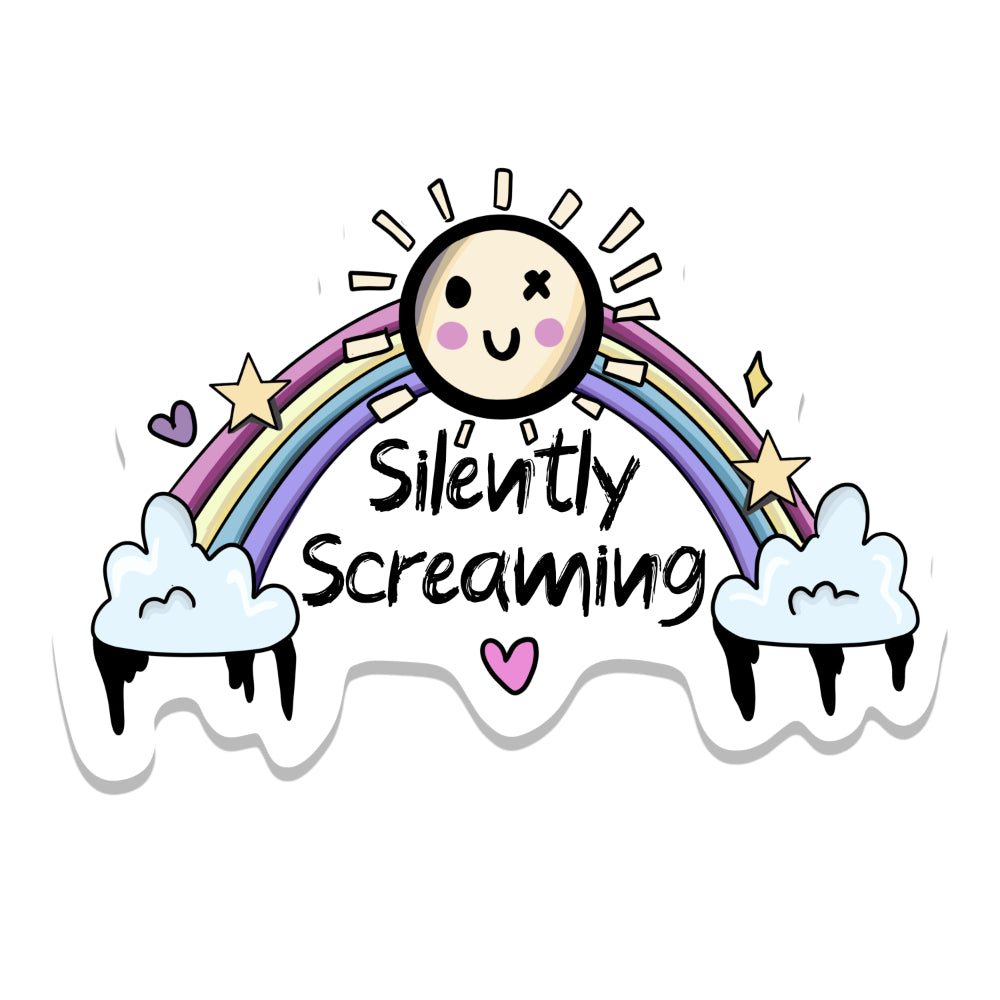 Silently Screaming Emo Vinyl Sticker Sticker Rebel and Siren   