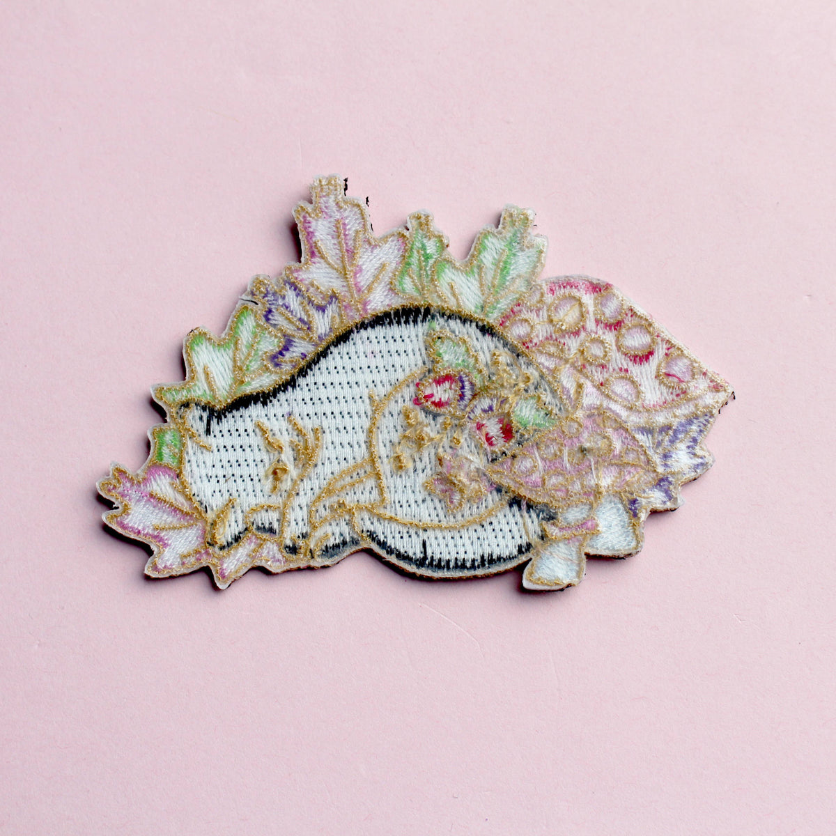 Fall Cat Embroidered Patch