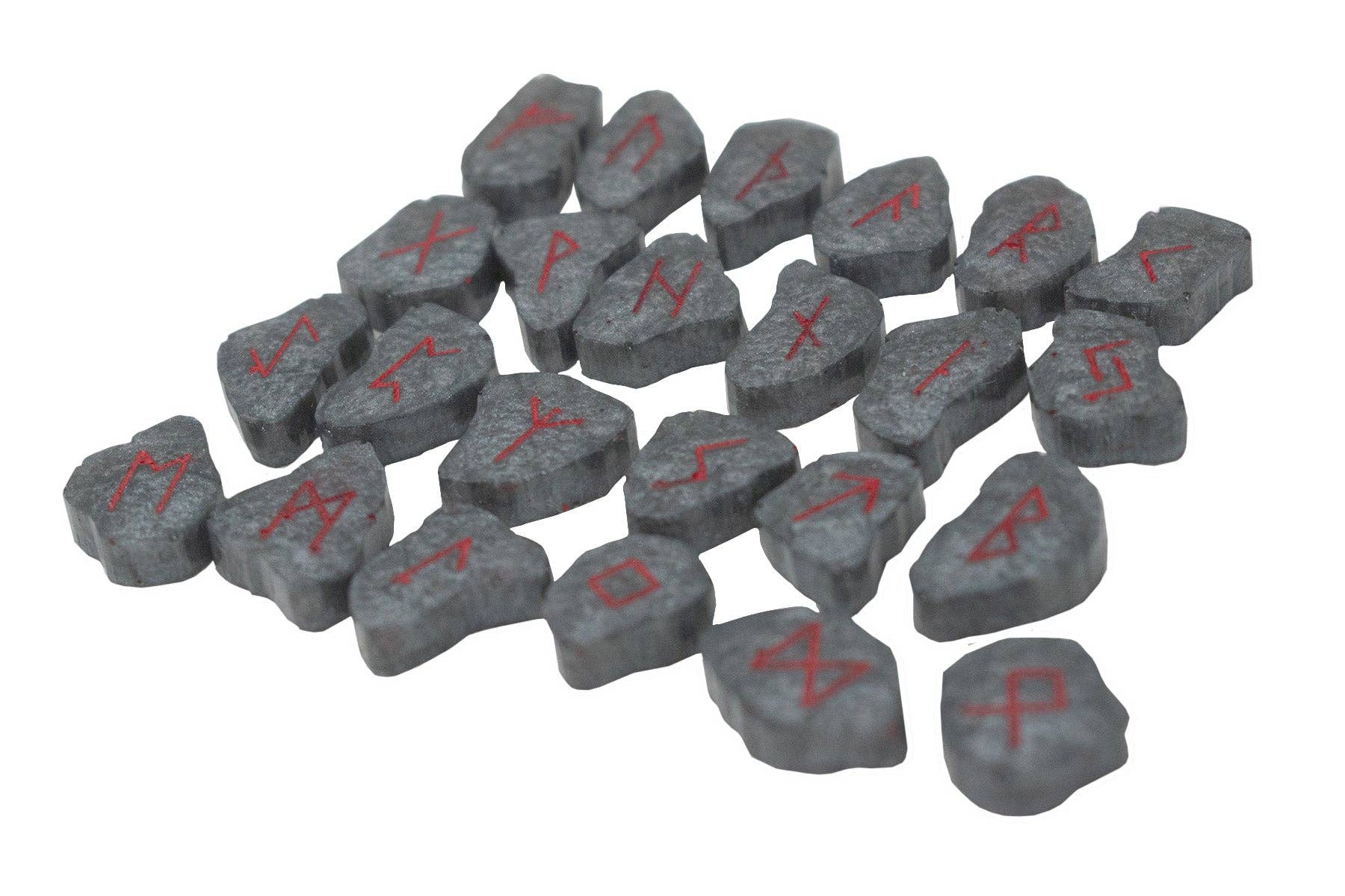 Slate and Red Elder Futhark Rune Set