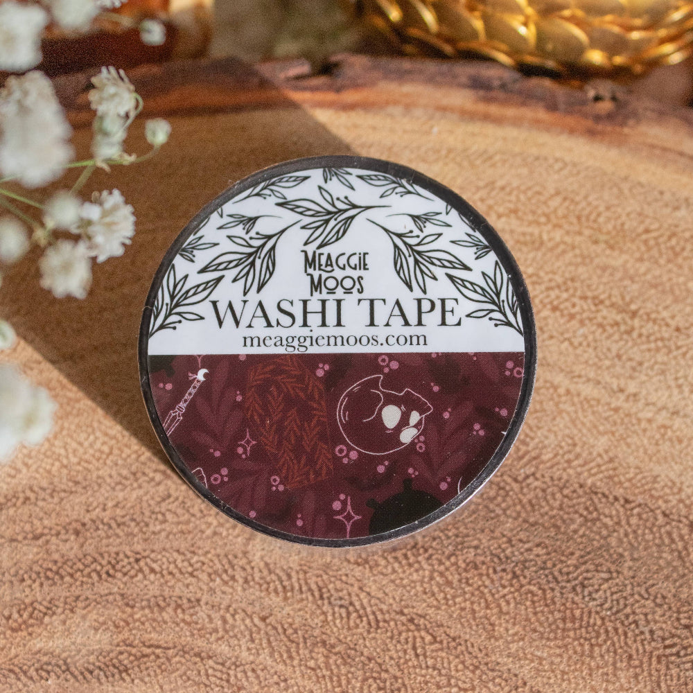 Washi Tape Maroon Magic