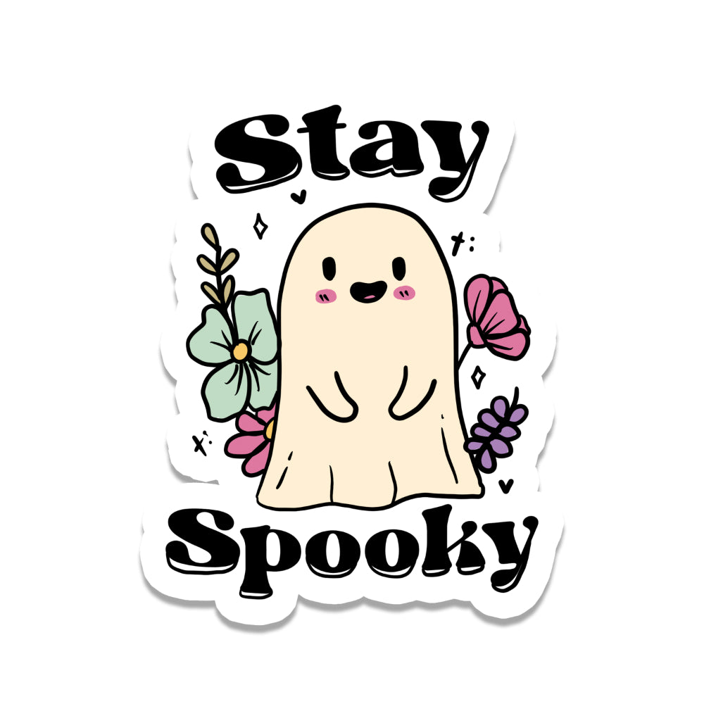 Stay Spooky Ghost Vinyl Sticker Sticker Rebel and Siren   