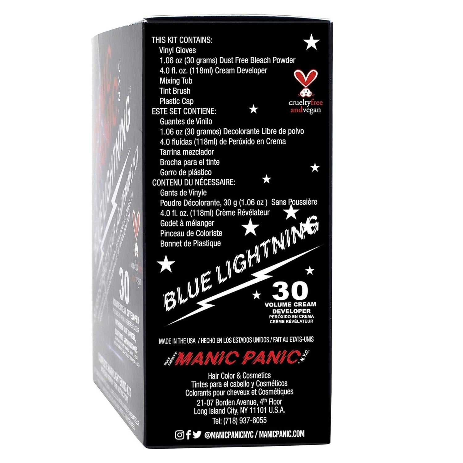 Blue Lightning Bleach Kit 30 Volume with Mega Blue Powder