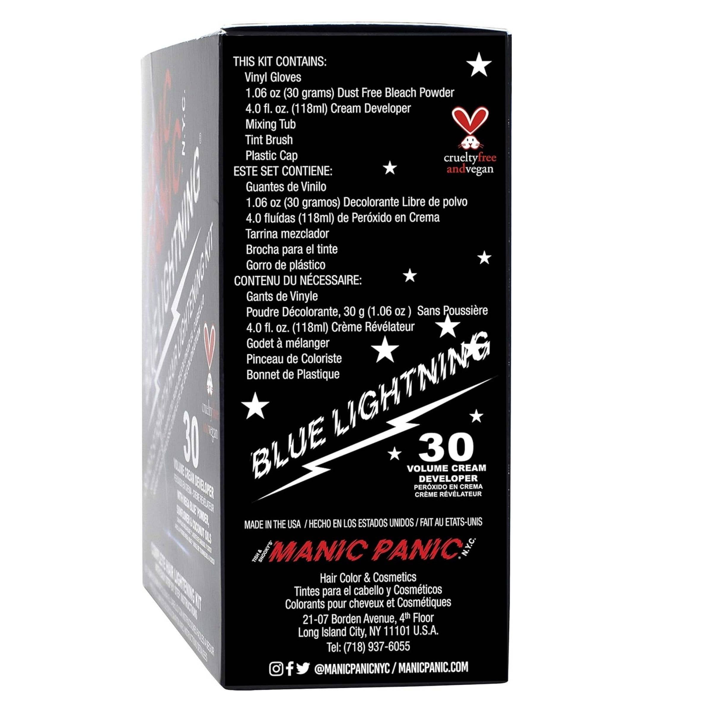 Blue Lightning Bleach Kit 30 Volume with Mega Blue Powder
