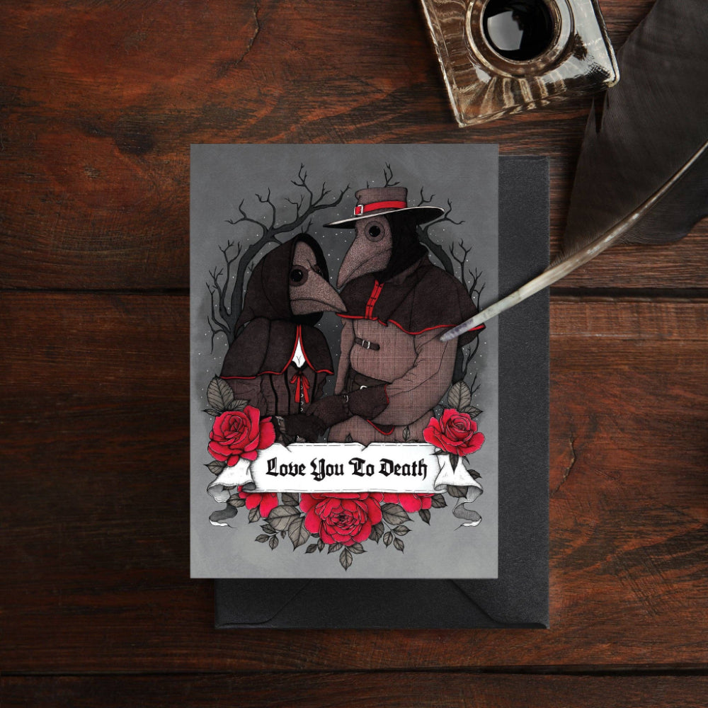 Love You To Death Greeting Card Stationery Print is Dead   