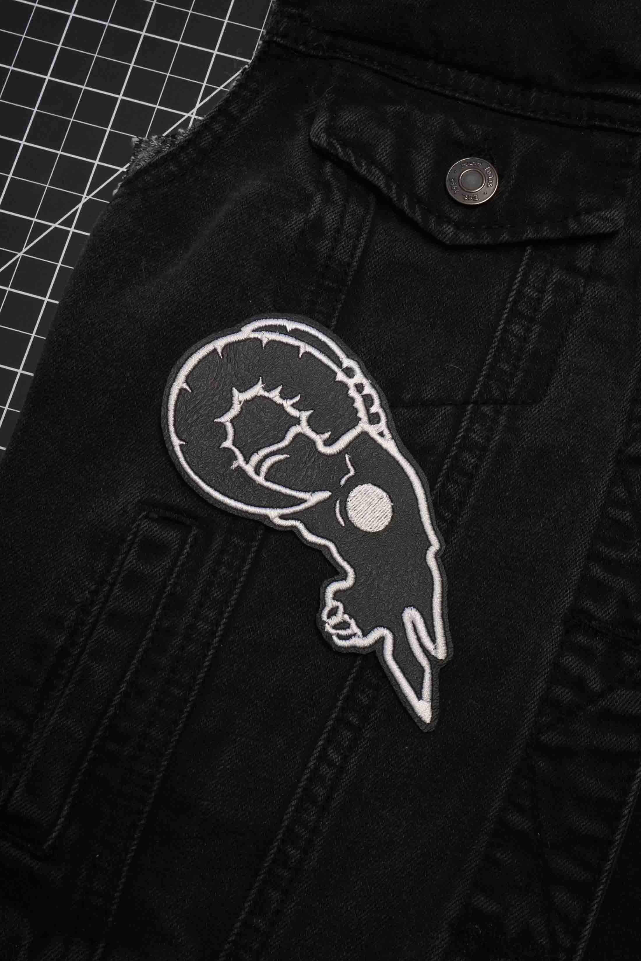 Ram Skull Iron-On Patch