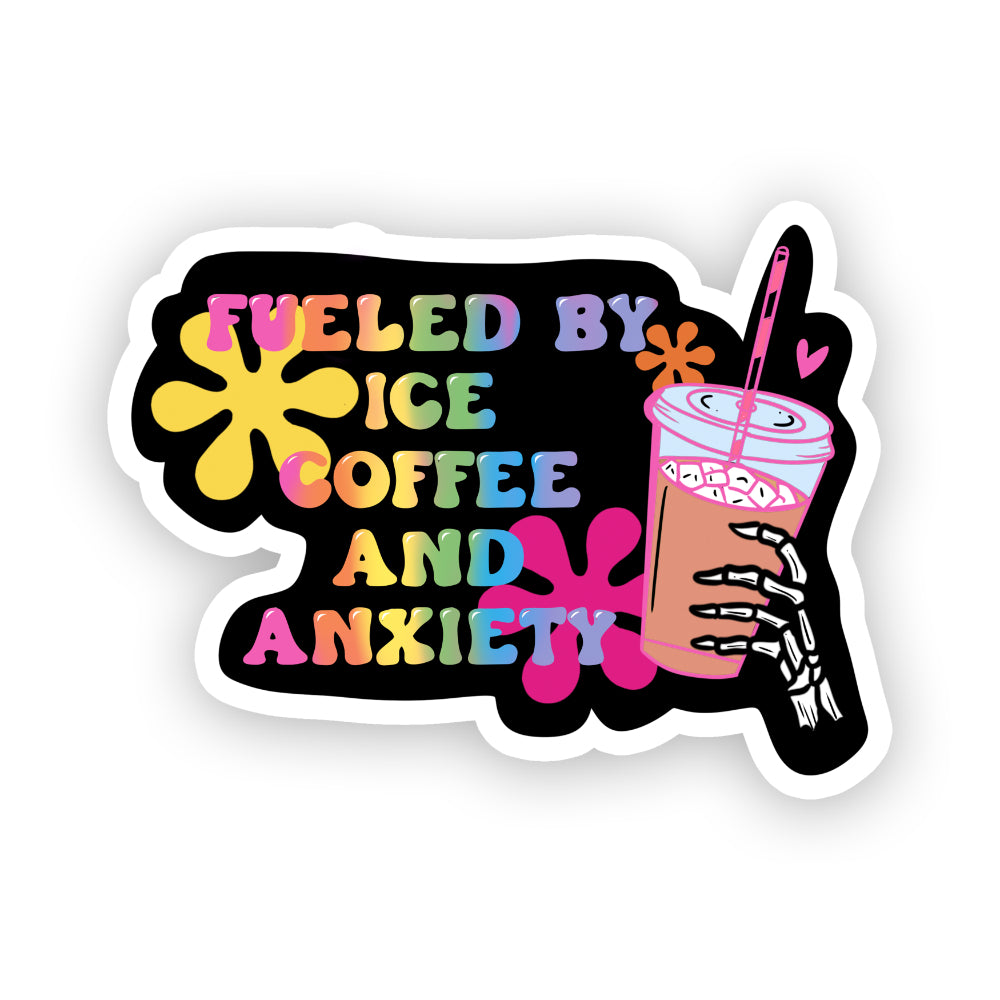 Fueled By Coffee and Anxiety Vinyl Sticker Sticker Rebel and Siren   