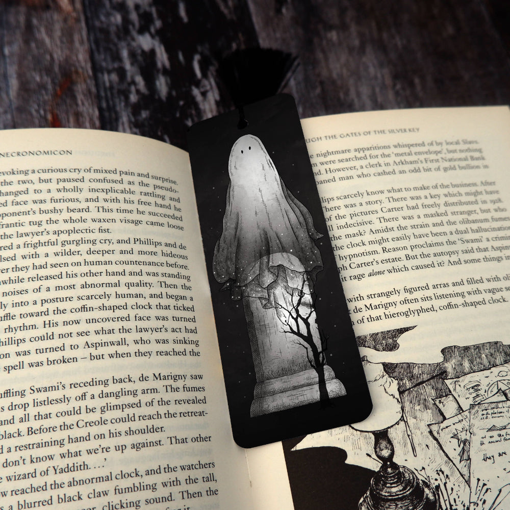 Ghost and Grave Bookmark Stationery Print is Dead   