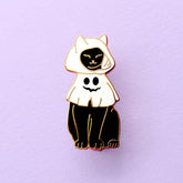 Ghost Costume Cat Enamel Pin