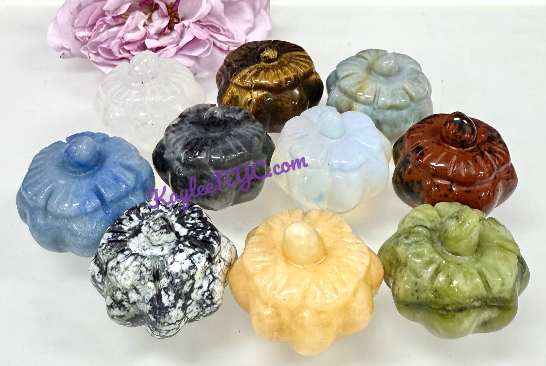 Assorted Stone Pumpkins