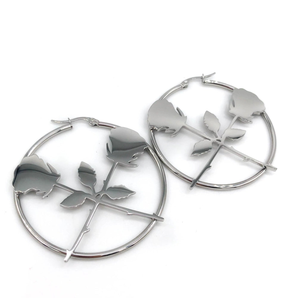 Sephira Rose Hoop Earrings