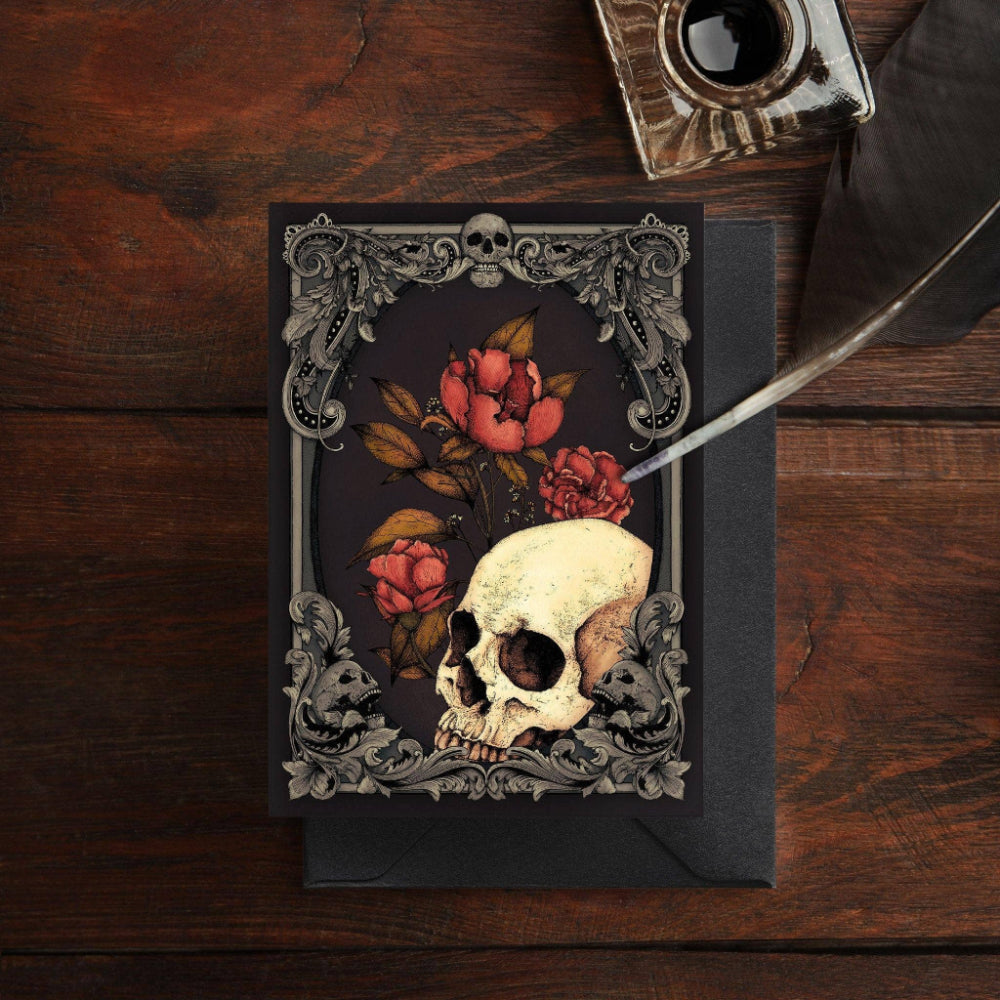 Memento Mori Greeting Card Stationery Print is Dead   