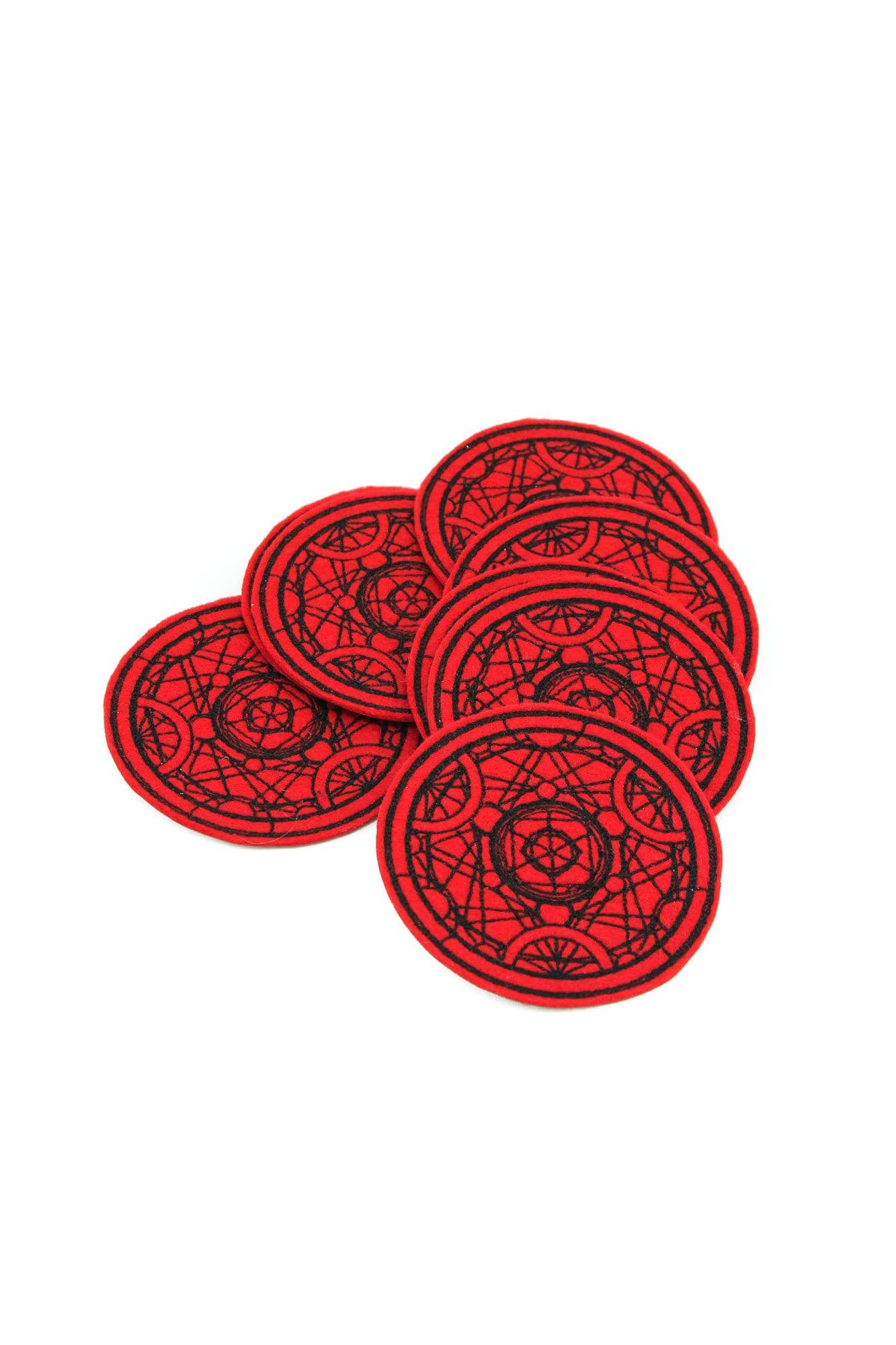 Red Alchemy Medallion Iron On Patch