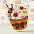 Pumpkin Cupcake Sticker