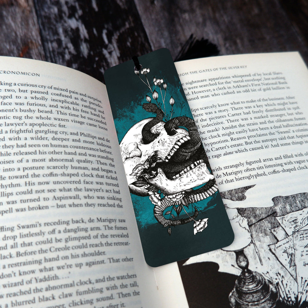 Snake and Skull Bookmark Stationery Print is Dead   