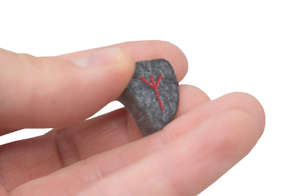 Slate and Red Elder Futhark Rune Set