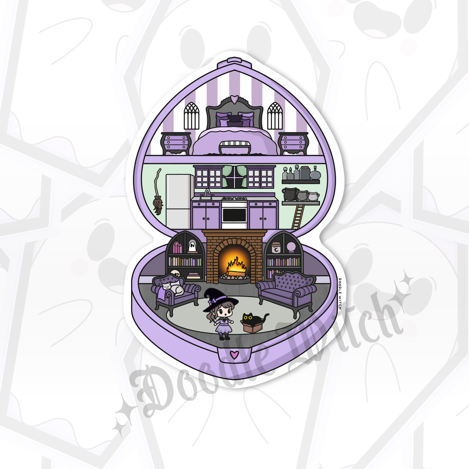 Witch House Polly Pocket Sticker