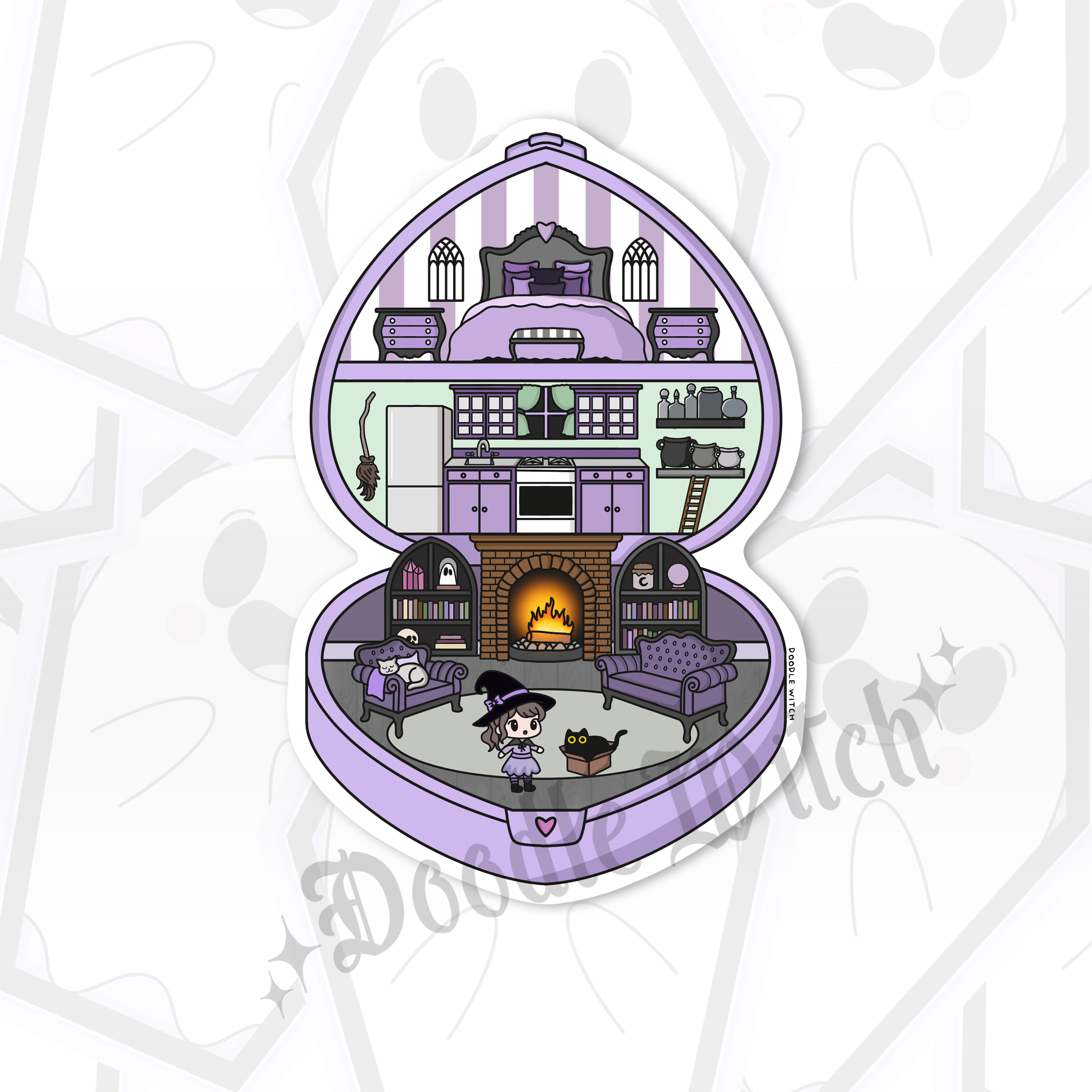 Witch House Polly Pocket Sticker