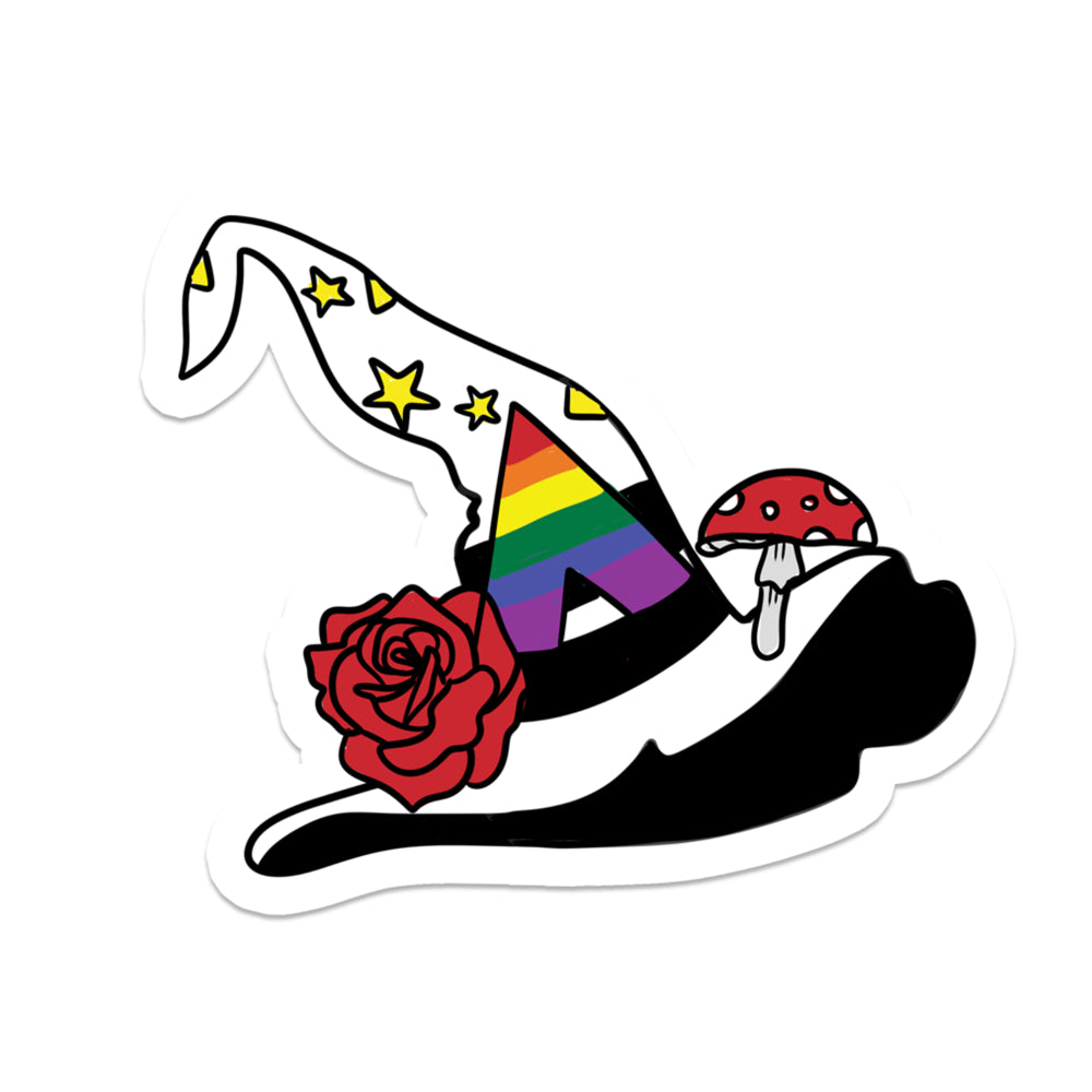 Ally Pride Witch Hat Vinyl Sticker