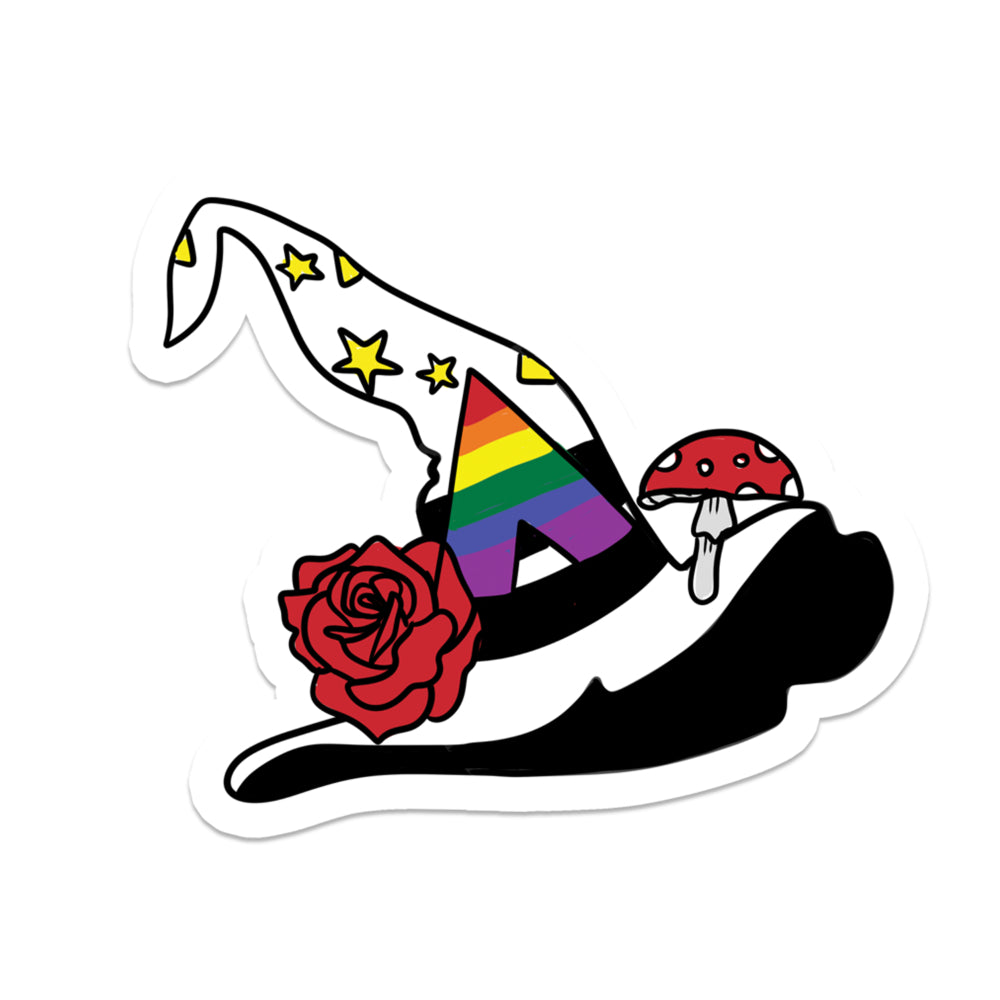 Ally Pride Witch Hat Vinyl Sticker Sticker Rebel and Siren   