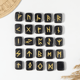 Futhark Rune Set Black Jasper