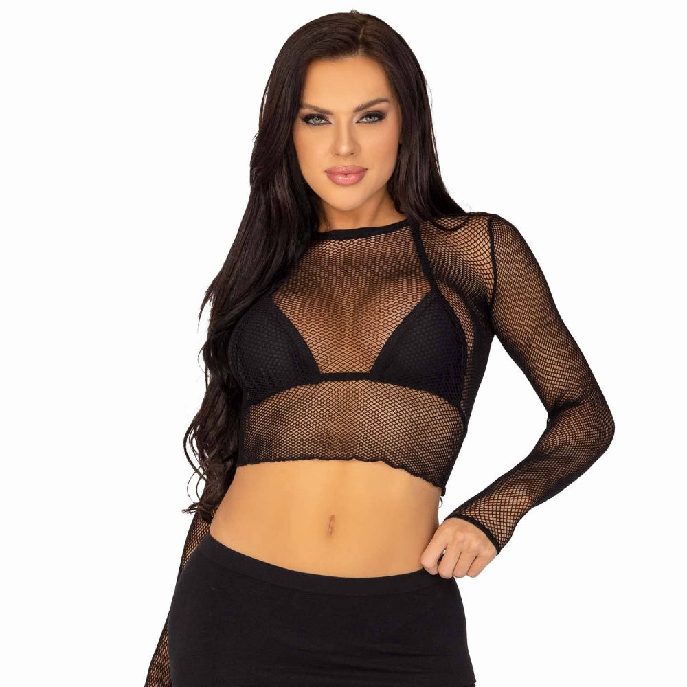 Fishnet Gloved Top